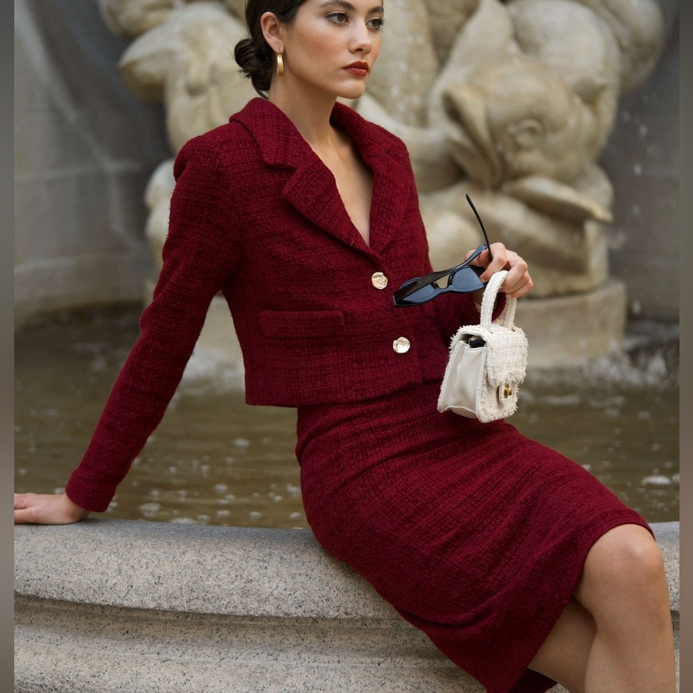 Gaala Paris Bordeaux Madina Tweed Set